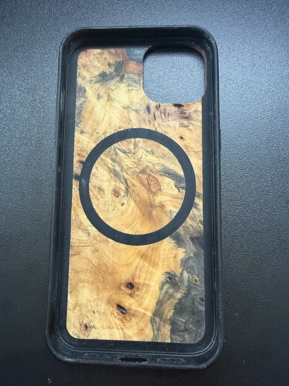 EUC Carved Traveler iPhone 13/14 Live Edge Phone Cases Real Wood Burl MagSafe